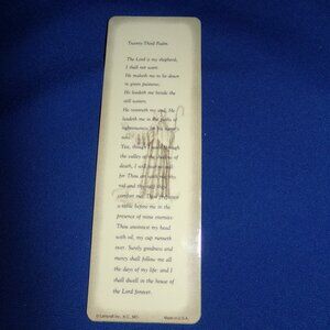 Vintage Twenty Third Psalm Lg Laminated Bible Bookmark